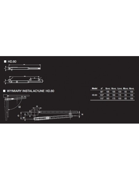 Siłownik HD80.AC Siłownik HD80.AC
