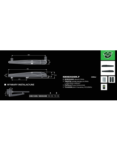 KIT BOB3024DK zestaw automatyki bram... KIT BOB3024DK zestaw automatyki bram...