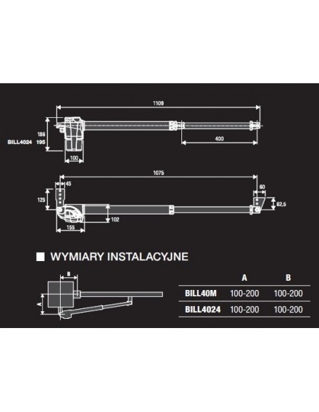 Siłownik BILL40M Siłownik BILL40M