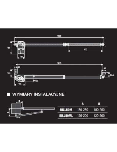 Siłownik BILL50ML Siłownik BILL50ML