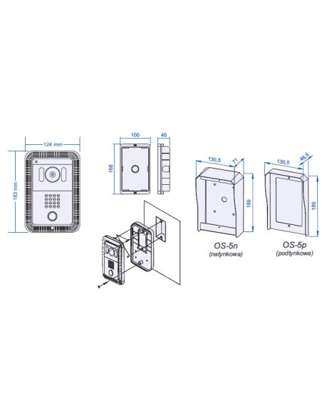 PANEL ZEW. COMMAX Z KAM. DRC-4FC 5075