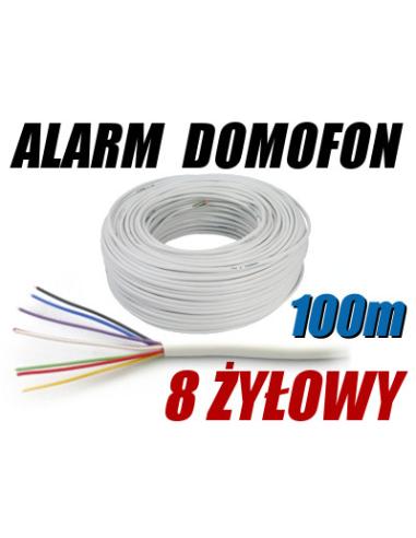 PRZEWÓD ALARMOWY DOMOFONOWY YTDY 8X0,5 - 100M 5631K