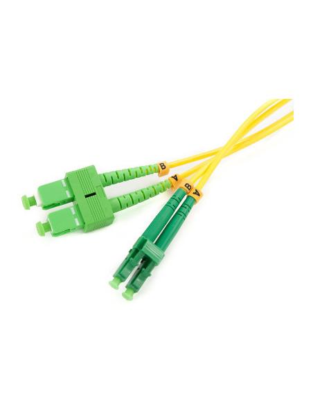 PATCHCORD ŚWIATŁOWODOWY SM 0,5M DUPLEX 9/125, SC/APC-LC/APC