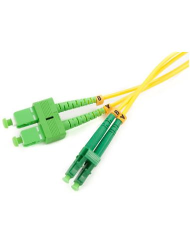 PATCHCORD ŚWIATŁOWODOWY SM DUPLEX 9/125, SC/APC-LC/APC 1m