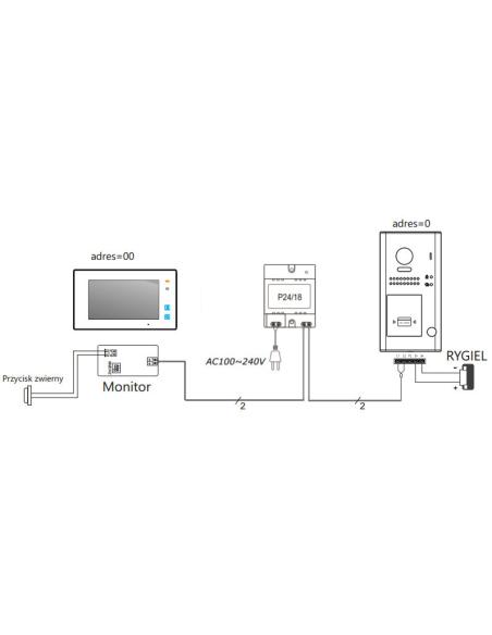 Wideodomofon VIDOS DUO M1021W-2/ S1201A