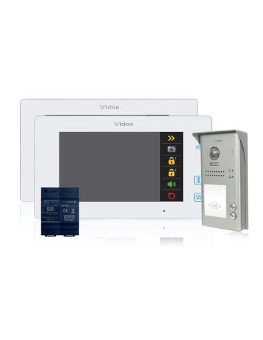 Wideodomofon 2-rodzinny VIDOS DUO 2 x M1021W-2 / S1102A