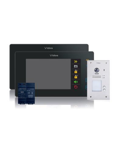 Wideodomofon 2-rodzinny VIDOS DUO 2 x M1021B-2 / S1202A