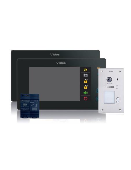 Wideodomofon 2-rodzinny VIDOS DUO 2 x M1021B-2 / S1202A