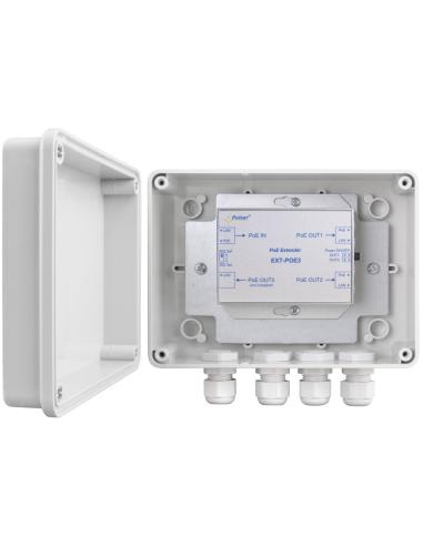EXTENDER POE PULSAR EXT-POE3H W OBUDOWIE HERMETYCZNEJ DO 3 KAMER IP