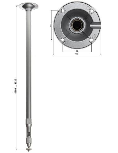 TELESKOPOWY UCHWYT SUFITOWY KAMERY BR-150X300