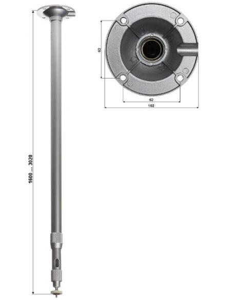 TELESKOPOWY UCHWYT SUFITOWY KAMERY BR-150X300
