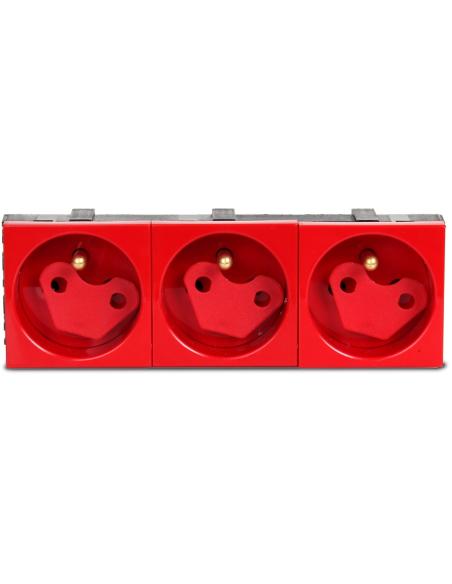 Gniazdo 3M elektryczne potrójne + blokada