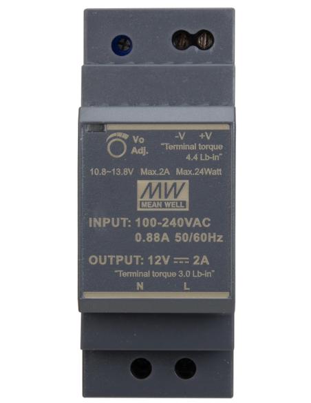 ZASILACZ IMPULSOWY NA SZYNĘ DIN MEAN WELL HDR-30-12 12V/30W/2A