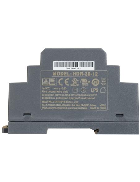 ZASILACZ IMPULSOWY NA SZYNĘ DIN MEAN WELL HDR-30-12 12V/30W/2A