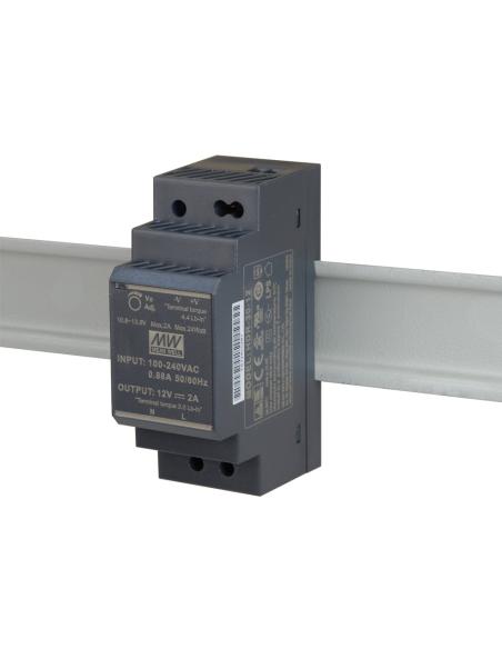 ZASILACZ IMPULSOWY NA SZYNĘ DIN MEAN WELL HDR-30-12 12V/30W/2A