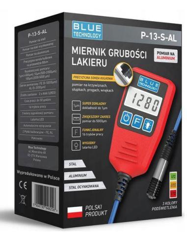 Miernik grubości lakieru Blue Technology P-13-S-AL