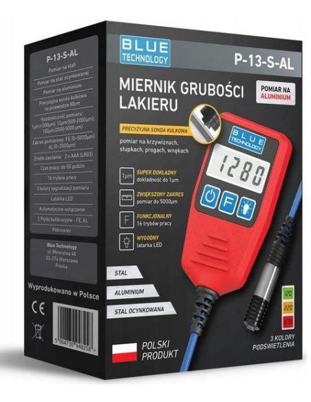 Miernik grubości lakieru Blue Technology P-13-S-AL