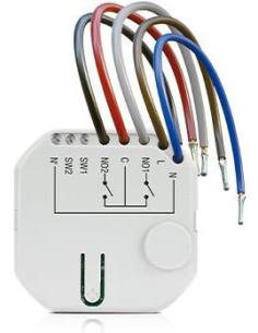 SATEL BE WAVE Bezprzewodowy dwukanałowy sterownik 230 V AC, dopuszkowy Smart CH Relay ASW-210 ABAX2