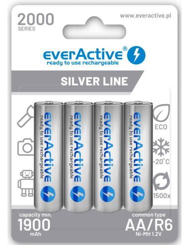 Akumulatorki AA / R6 Ni-MH everActive 2000mAh Silver Line (box 4 szt.)