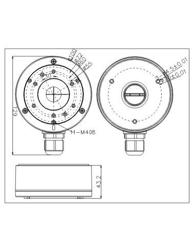 ADAPTER HIKVISION DS-1280ZJ-XS CZARNY