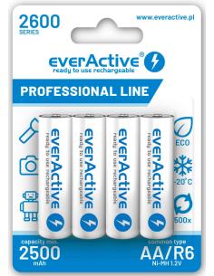 Akumulatorki AA / R6 Ni-MH everActive 2600mAh Professional Line (box 4 szt.)