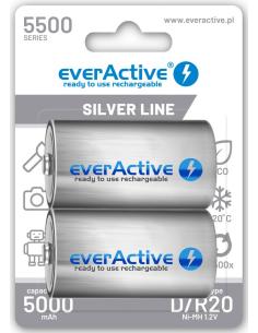 Akumulatorki D / R20 Ni-MH everActive 5500mAh Silver Line (box 2 szt.)