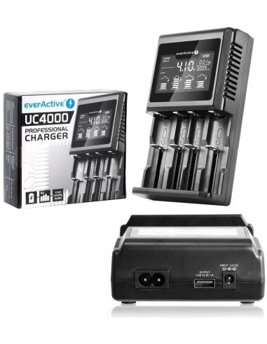 Ładowarka do akumulatorków cylindrycznych Li-ion oraz Ni-MH everActive UC-4000