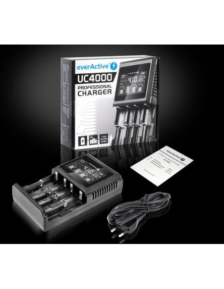 Ładowarka do akumulatorków cylindrycznych Li-ion oraz Ni-MH everActive UC-4000