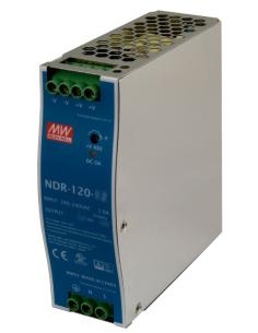 ZASILACZ IMPULSOWY NA SZYNĘ DIN MEAN WELL NDR-120-48 48V/120W/2.5A