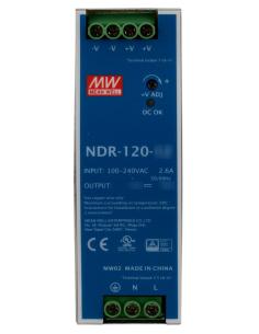 ZASILACZ IMPULSOWY NA SZYNĘ DIN MEAN WELL NDR-120-48 48V/120W/2.5A 2