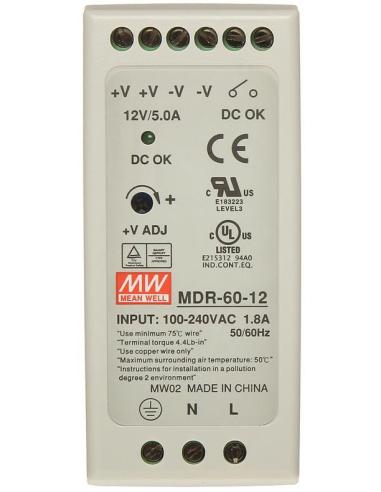 ZASILACZ NA SZYNĘ DIN MDR-60-12