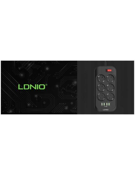 Listwa zasilająca LDNIO SE6403 6 Gniazd + 4x USB Przedłużacz