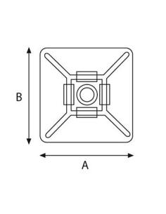 UCHWYT MOCUJĄCY SAMOPRZYLEPNY HW-3ACB CZARNY (100szt.) 2