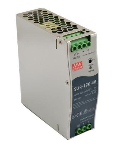 ZASILACZ IMPULSOWY NA SZYNĘ DIN MEAN WELL SDR-120-48