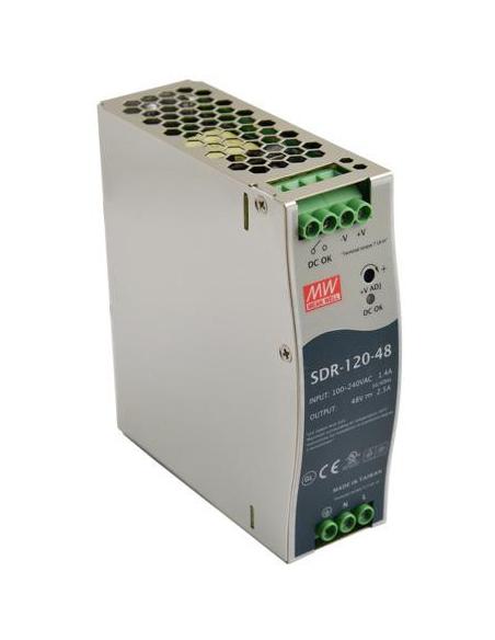 ZASILACZ IMPULSOWY NA SZYNĘ DIN MEAN WELL SDR-120-48