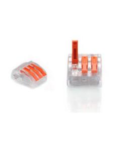 ZŁĄCZKA DO PRZEWODÓW ZATRZASKOWA 0,2-4,0mm2 PC-233 3GNIAZDA (1szt.)