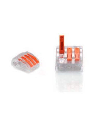 ZŁĄCZKA DO PRZEWODÓW ZATRZASKOWA 0,2-4,0mm2 PC-233 3GNIAZDA (1szt.)