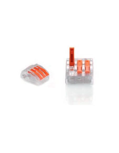 ZŁĄCZKA DO PRZEWODÓW ZATRZASKOWA 0,2-4,0mm2 PC-233 3GNIAZDA (1szt.)