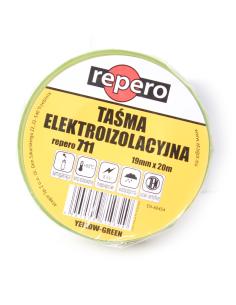 TAŚMA IZOLACYJNA REPERO 711E ŻÓŁTO-ZIELONA 19MMX20M 2