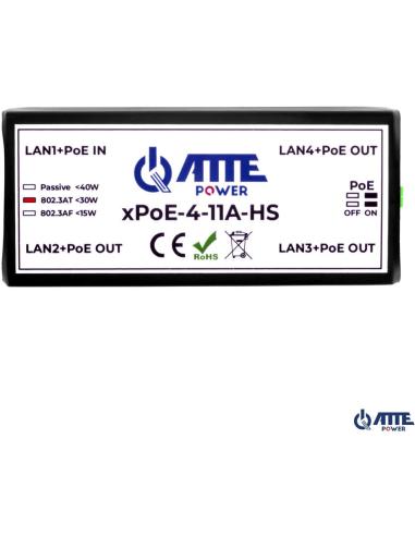 SWITCH 4-PORTOWY POE ATTE xPoE-4-11A-HS