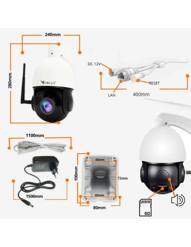 Kamera IP ORLLO Z10 Zewnętrzna Obrotowa WiFi 4Mpx ZOOM x18 POE