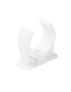 Uchwyt do rur elektroinstalacyjnych półotwarty BIAŁY U-20 (PACZKA 100szt.)
