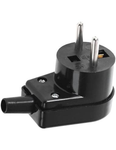 Wtyczka kątowa 220-05 16A 250V IP20 CZARNA VIPLAST 220-05