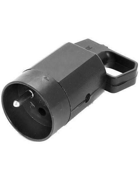 Gniazdo 315-05 z uchem z uziemieniem 2P+Z 16A 250V IP20 CZARNA VIPLAST 315-05