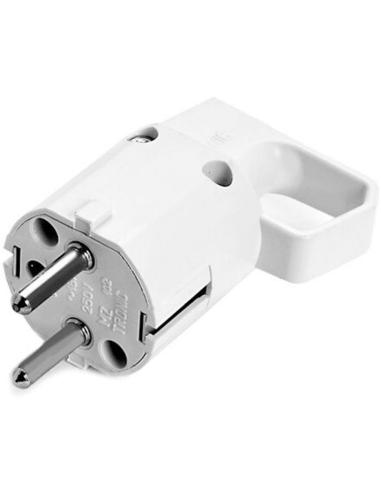 Wtyczka 325-01 z uchem, z uziemieniem "uni-schuko" 16A 250V IP20 BIAŁA VIPLAST 325-01