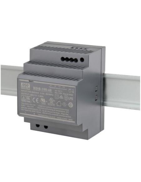 ZASILACZ IMPULSOWY NA SZYNĘ DIN MEAN WELL HDR-100-48 48V/100W/1.92A