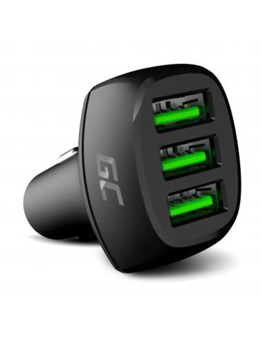 ŁADOWARKA SAMOCHODOWA Green Cell POWERRIDE 54W 3xUSB 18W ULTRA CHARGE CADGC01