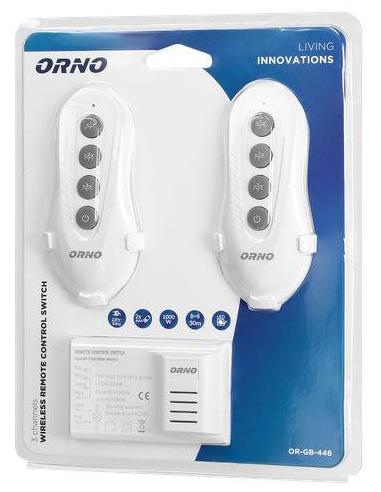 BEZPRZEWODOWY STEROWNIK OŚWIETLENIA ORNO OR-GB-448 2 piloty
