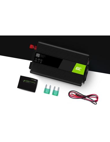 PRZETWORNICA NAPIĘCIA INWERTER Green Cell 12V / 230V 300W/600W CZYSTA SINUSOIDA INV07