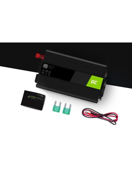 PRZETWORNICA NAPIĘCIA INWERTER Green Cell 12V / 230V 300W/600W CZYSTA SINUSOIDA INV07